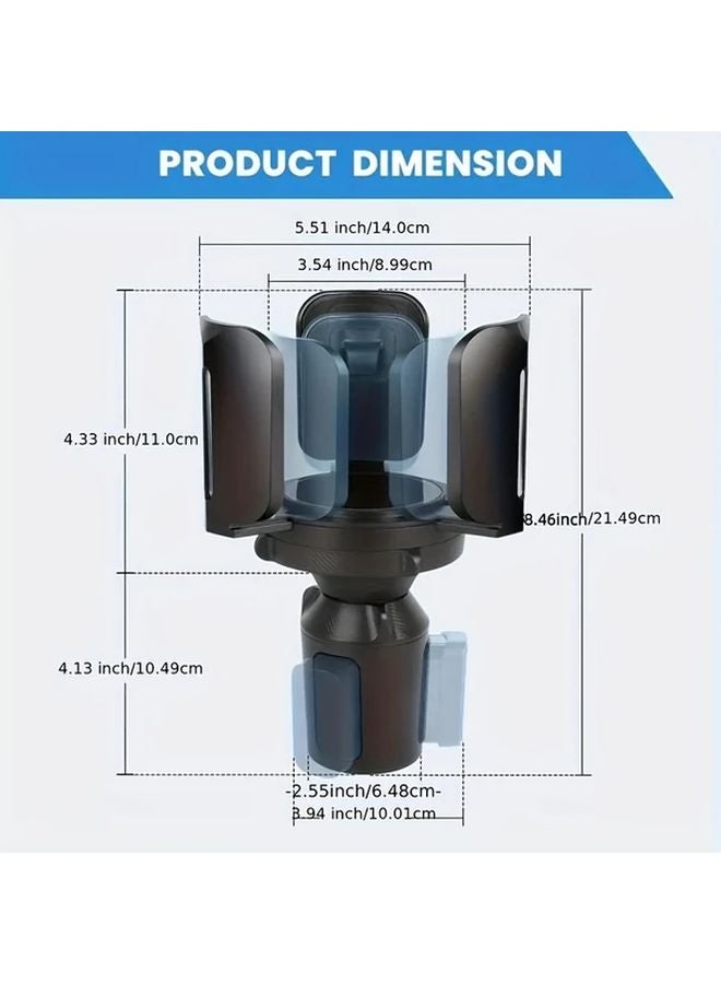 Adjustable Universal Car Cup Holder Extension Adapter For Bottles Cups Under 5 51 Inch Durable Plastic - Image 2